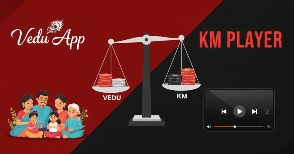 Vedu App vs KM Player